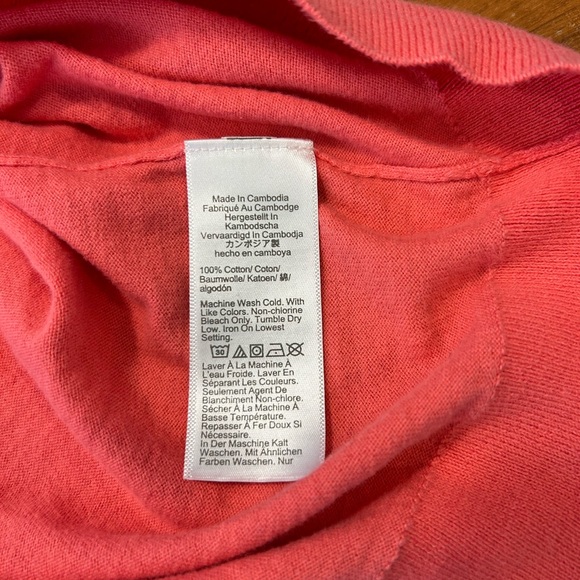 JCrew Factory Bright Pink Crew Neck Button Down Classic Cardigan - Sz XL - Picture 11 of 11
